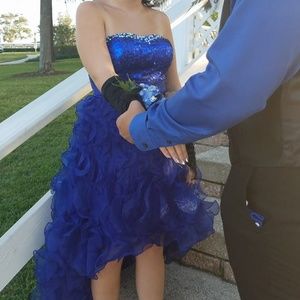 Strapless Dark Blue Prom/Homecoming